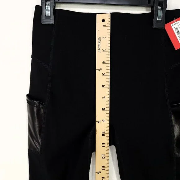 Spanx Every Wear Gloss Pockets Leggings Womens Size XS Very Black Tummy Control - Picture 11 of 16